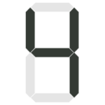 デジタルの数字の「4」のイラスト