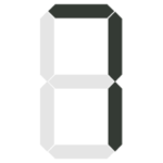 デジタルの数字の「7」のイラスト