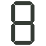 デジタルの数字の「8」のイラスト