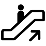 エレベーターのアイコンイラスト（上り）