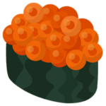 お寿司のイラスト（イクラ）