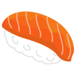 お寿司のイラスト（サーモン）