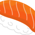 お寿司のイラスト（サーモン）