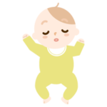 眠る赤ちゃんのイラスト