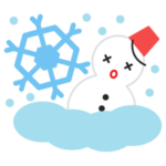 大雪のアイコンイラスト1