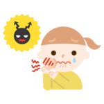 虫歯が痛む若い女の子のイラスト2