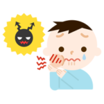 虫歯が痛む男の子のイラスト2