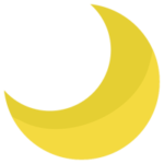 月の天気アイコンのイラスト