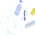 プラスチックごみのイラスト
