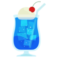 クリームソーダのイラスト（ブルーハワイ）