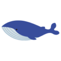 青いクジラのイラスト