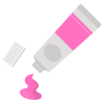 ピンク色の絵の具のイラスト2
