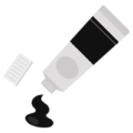 黒色の絵の具のイラスト2