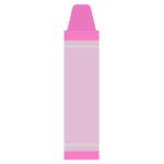 ピンク色のクレヨンのイラスト
