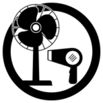 小物家電のゴミのアイコンのイラスト(白黒)