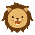 オスのライオンのアイコンイラスト3
