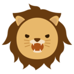 オスのライオンのアイコンイラスト3