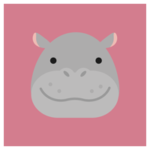 カバの顔のイラスト3