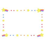 流れ星のフレームのイラスト1