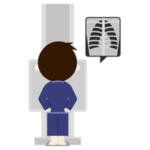 レントゲンを撮る男の子のイラスト2