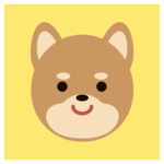 柴犬（赤）の顔のアイコンイラスト2