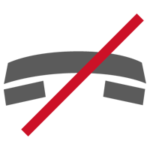 不在着信、通話不可のアイコンのイラスト1