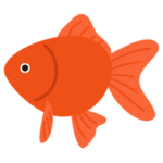 赤い金魚のイラスト