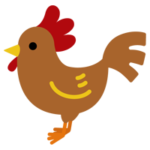 茶色い鶏のイラスト