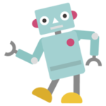 ロボットがロボットダンスをするイラスト