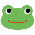 緑のカエルのアイコンのイラスト1