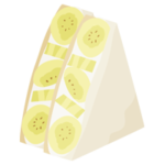 フルーツサンドのイラスト8（バナナ）