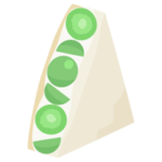 フルーツサンドのイラスト9(マスカット)
