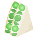フルーツサンドのイラスト10（マスカット）