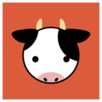 牛のアイコンのイラスト