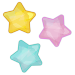 キラキラシールのイラスト（星）