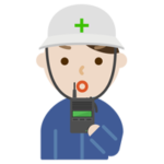 無線機を持つ男性のイラスト6